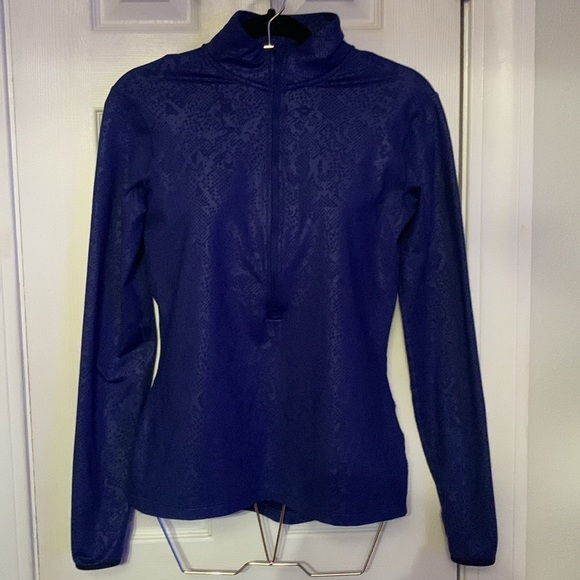 NIKE PRO Dri-Fit Blue Embossed Top/Athletic Top  Size M #564 - Picture 1 of 12